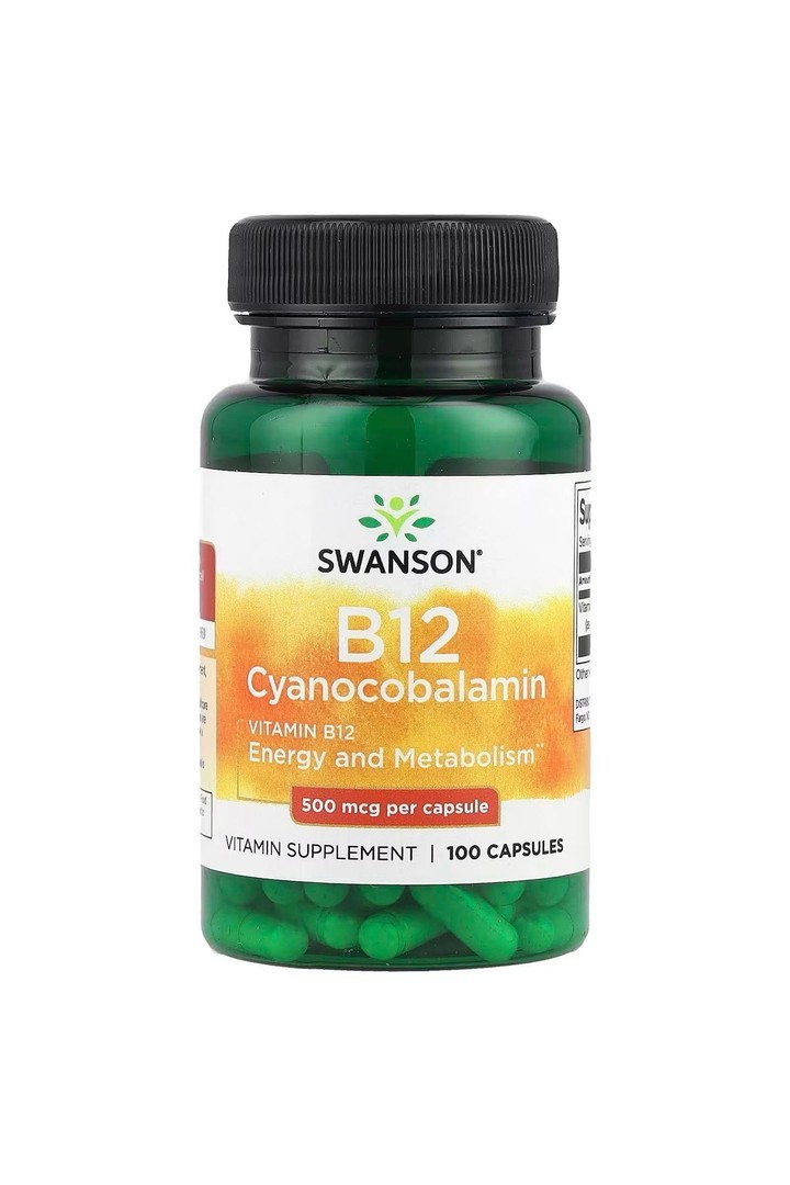 B12 Cyanocobalamin 500 mcg, 100 Kapsül