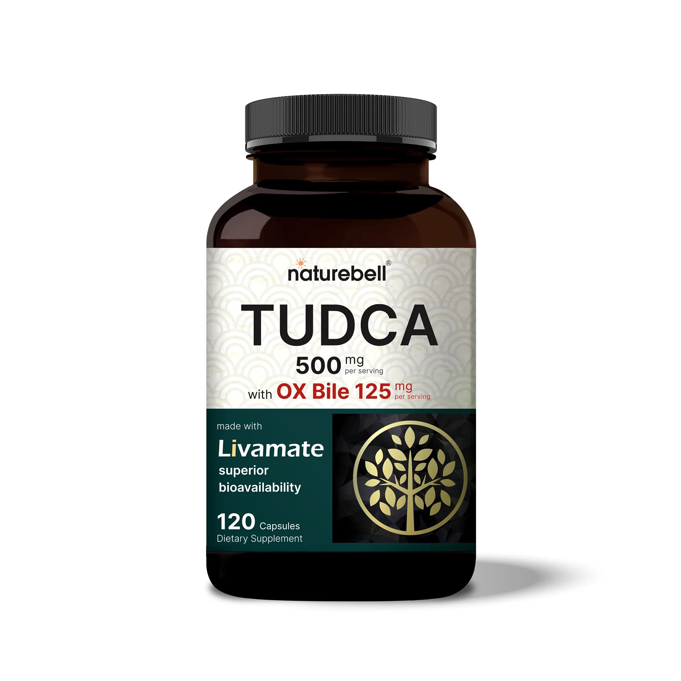 Tudca 500 mg with Ox bile (125 mg ) 120 Kapsül