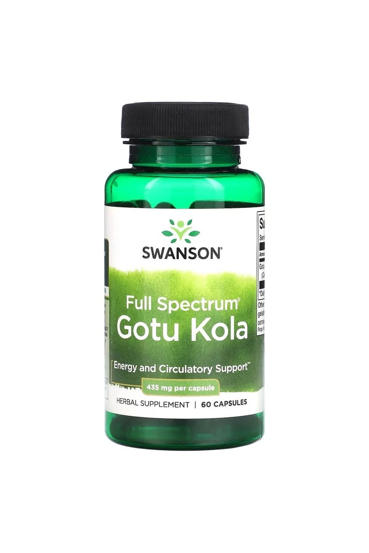 Swanson, Full Spektrumlu Gotu Kola, 435 mg, 60 Kapsül
