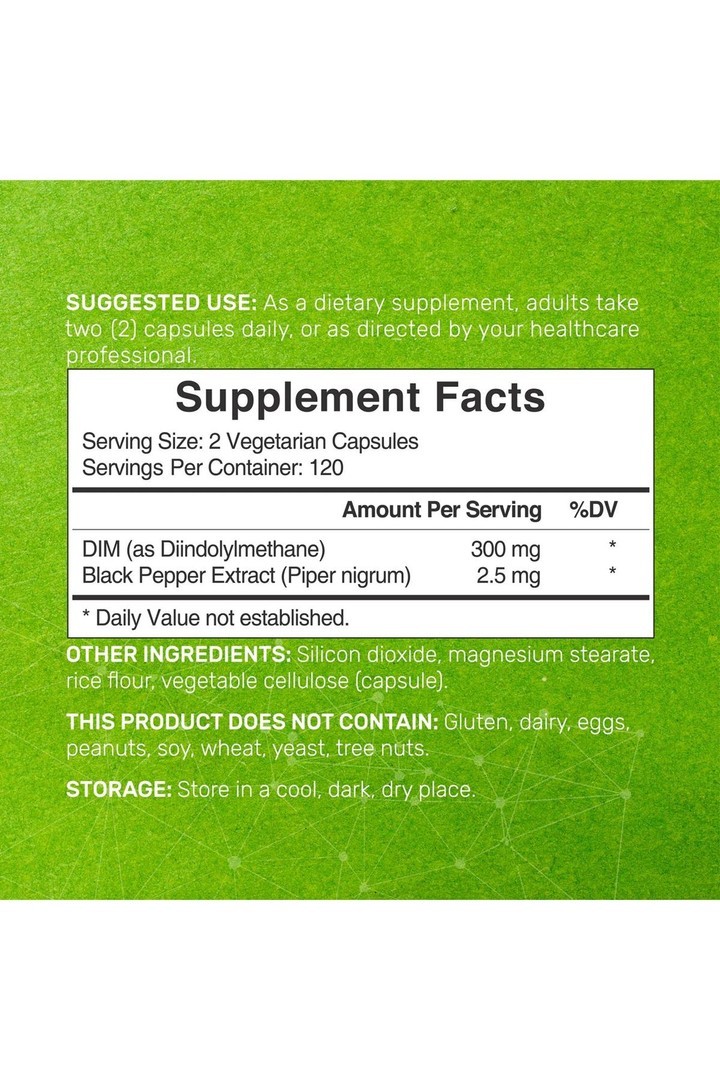 DIM with Black Pepper Extract 300mg, 240 Kapsül USA Menşei- dmmedicine'den