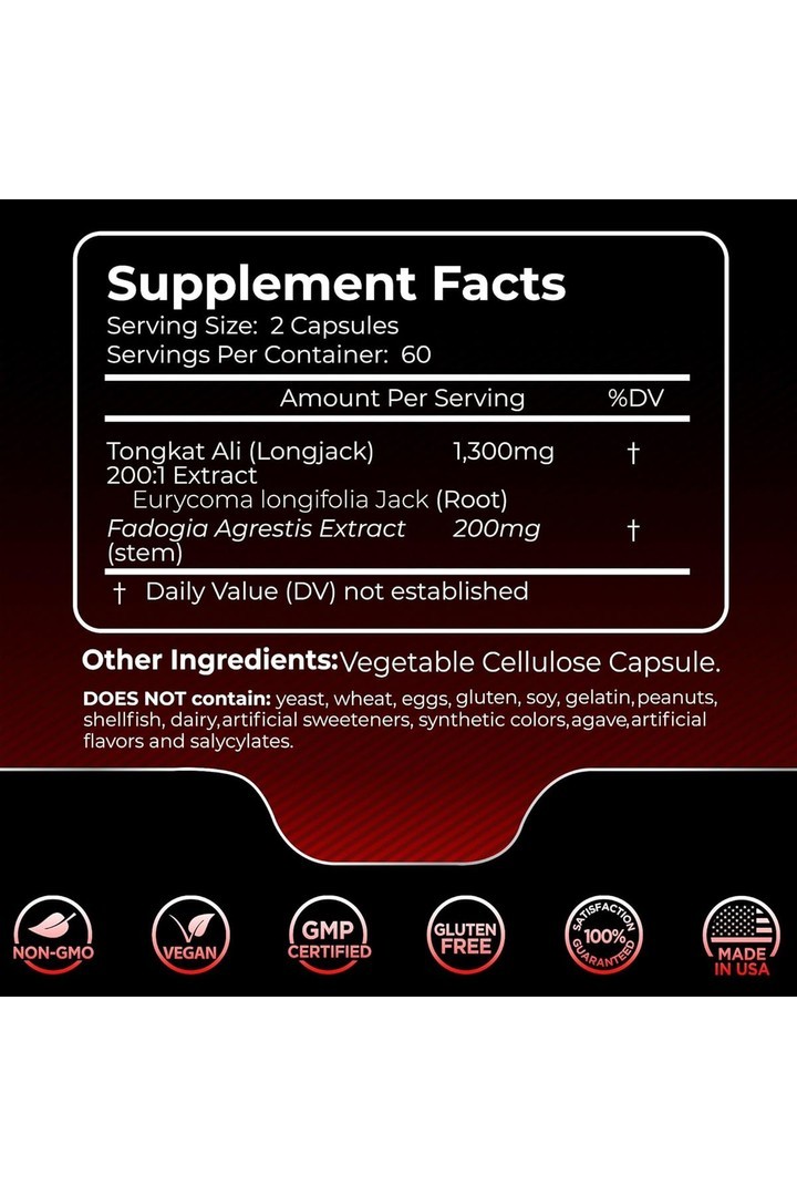 Wellnees LabsRX Tong.kat Ali - Fadogia Agrestis- 1500 Mg 120 Veggie Kapsül