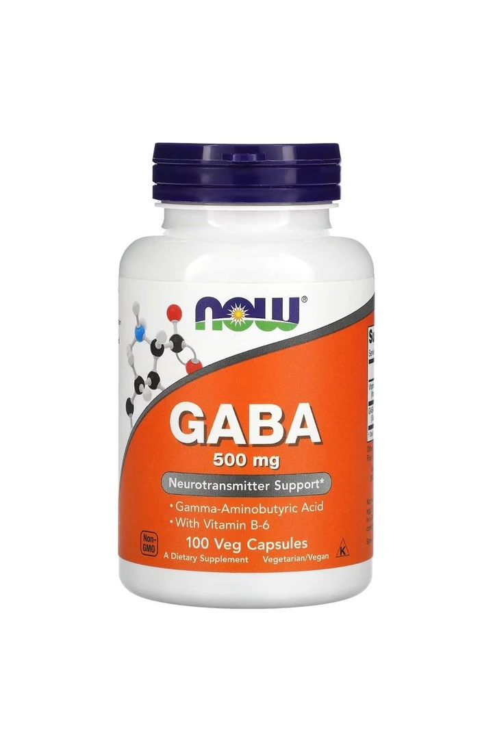 Now Foods Gaba With Vitamin B-6 500 Mg 100 Veg Kapsül