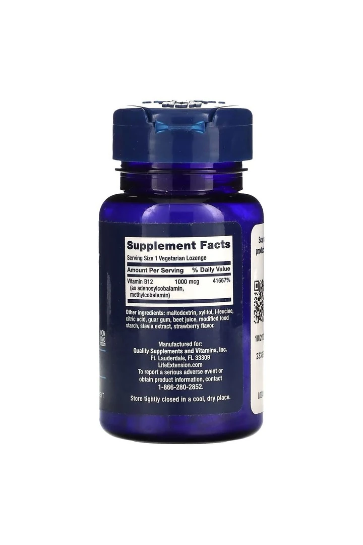 Life Extension, B12 Elite, 60 Vegi Pastil