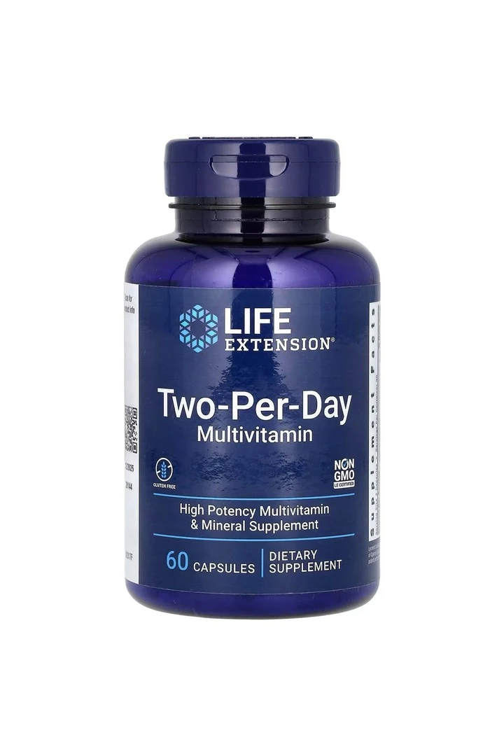 Life Extension, Two-Per-Day Multivitamin, 60 Kapsül