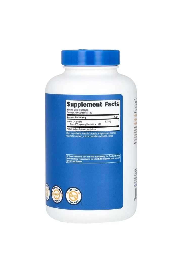 Acetyl L-Carnitine 500 mg 180 Capsules