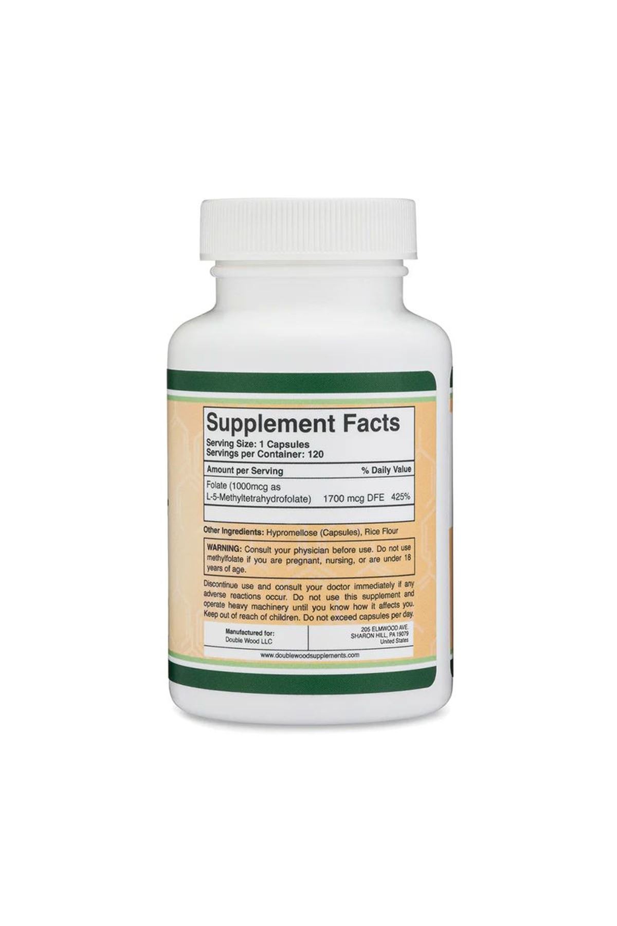 Methyl Folate 1000mcg 120 Veg.Kapsül.usa vers.
