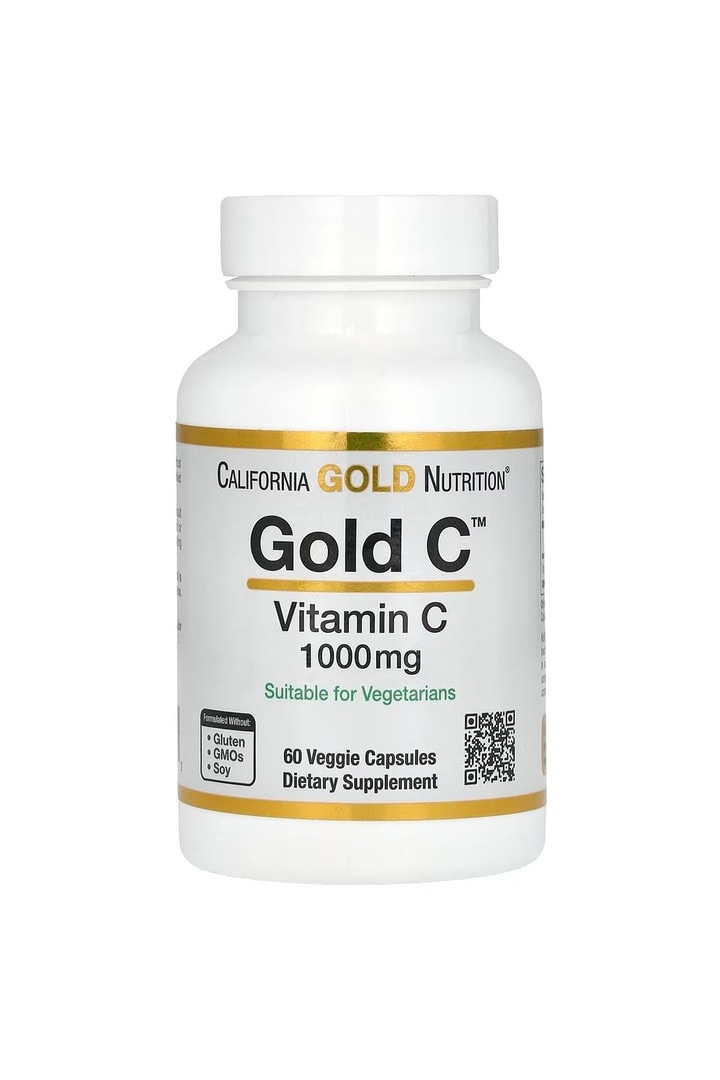 California Gold Nutrition, Gold C, USP Grade Vitamin C, 1,000 mg, 60 Veggie Kapsül