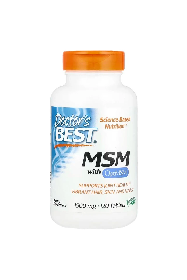 Doctor's Best, MSM with OptiMSM, 1.500 mg, 120 Tablet.usa menş.