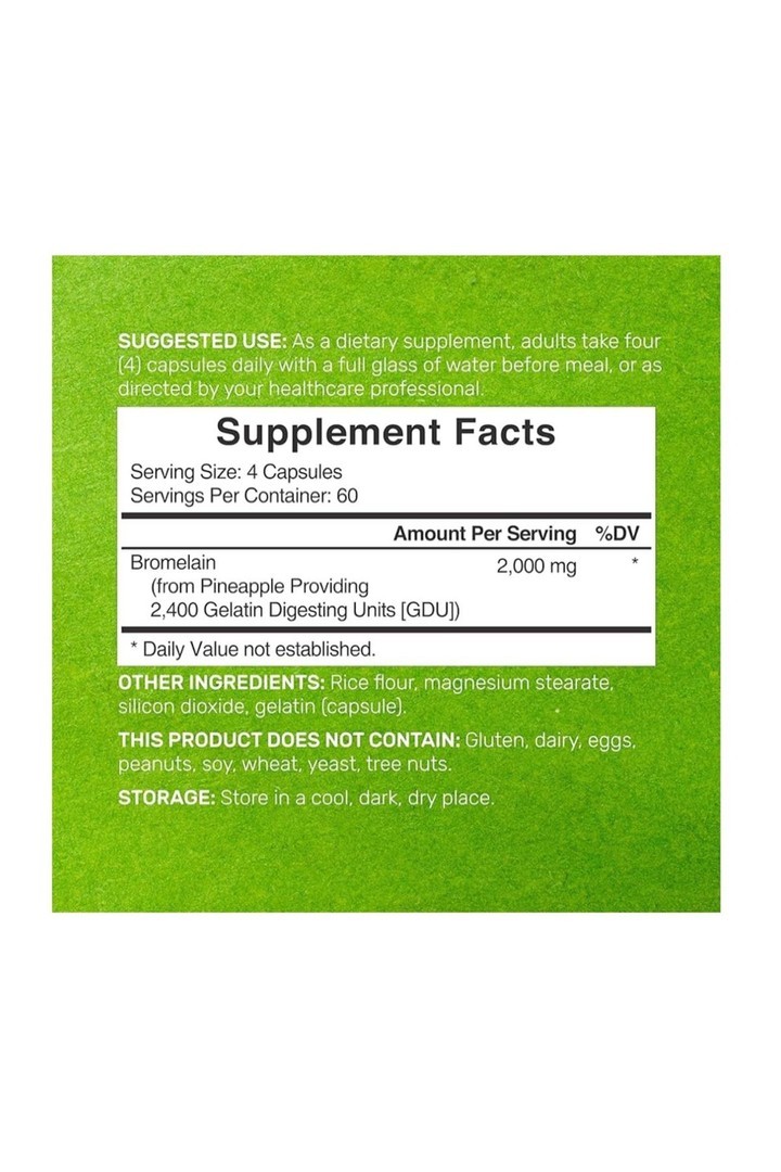 DEAL SUPPLEMENT Bromelain 2.000 Mg 240 Capsules