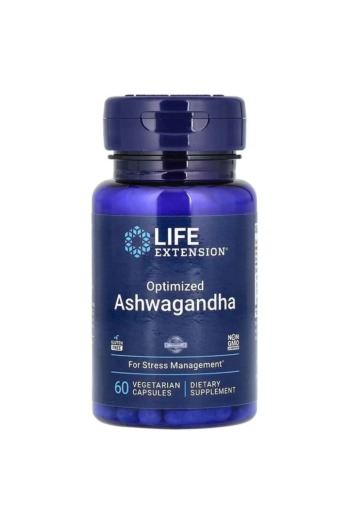 Life Extension Optimized Ashwagan. 60 vegetarian capsules