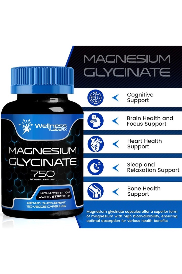 Wellnees LabsRX Magnesium Glycinate 750 Mg 120 Veggie Kapsül