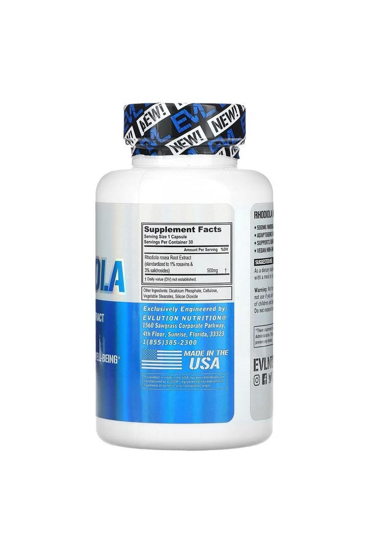 Rhodiola, 500 mg, 30 veg.Kapsül.usa menş.