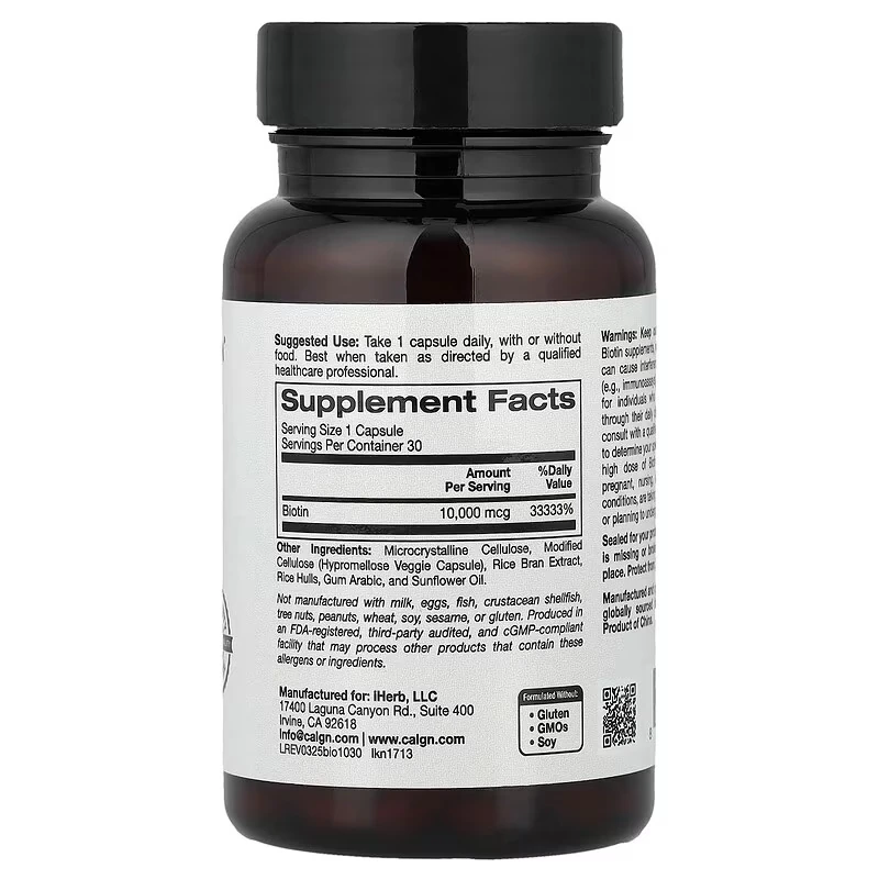Biotin 10,000 mcg 90 Veg. Kapsül