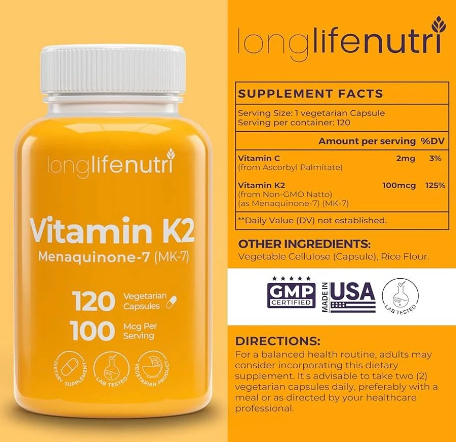 Vitamin K2 MK7 1mg 100 Kapsül