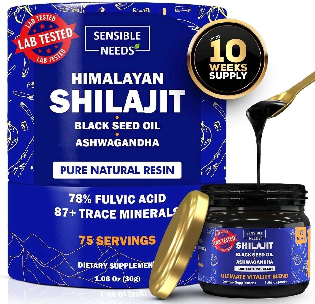 Himalayan Shilajit Black Seed Oil 75 servis 30 G.
