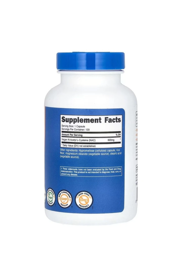 Nutricost N-Acetyl Cysteine (NAC) 600 MG 120 Kapsül