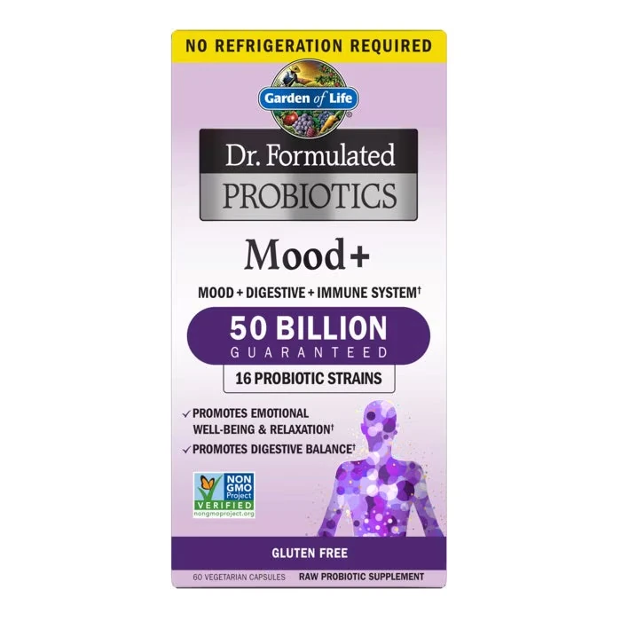 Probiotics Mood+ Digestive + Immune system Dr Formulated 50 billion - for Stress 60 Kapsül