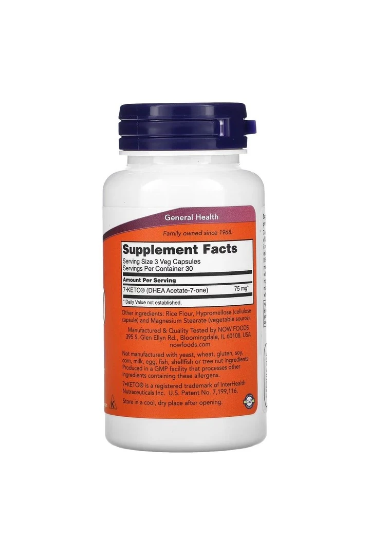 Now 7-KETO, 25 Mg, 90 Veg Kapsül
