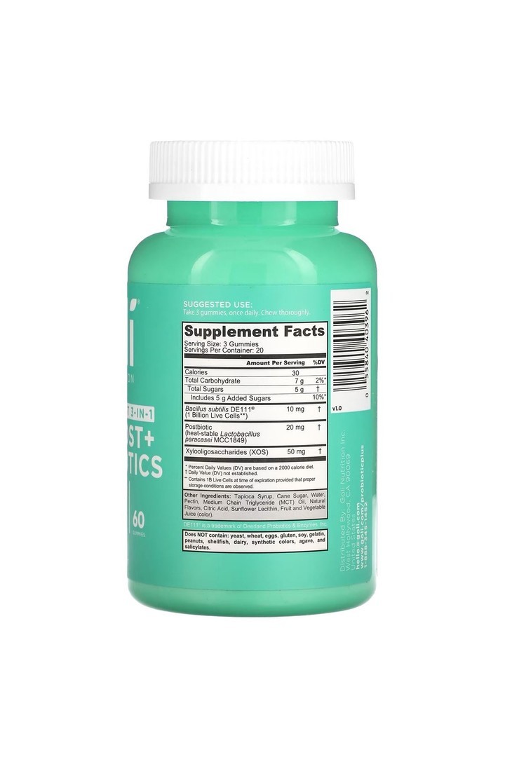 Goli Nutrition, Pre+Post+Probiotics, 60 Gummies