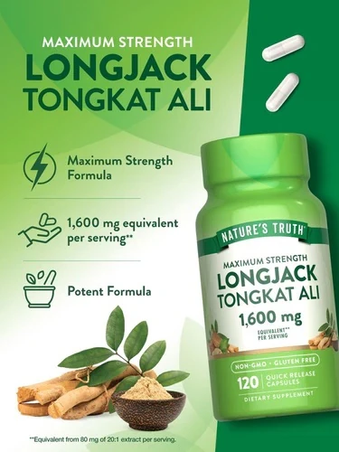 Longjack Tongkat ali Maximum Strength 1600 mg 120 Kapsül ( Quıck release )