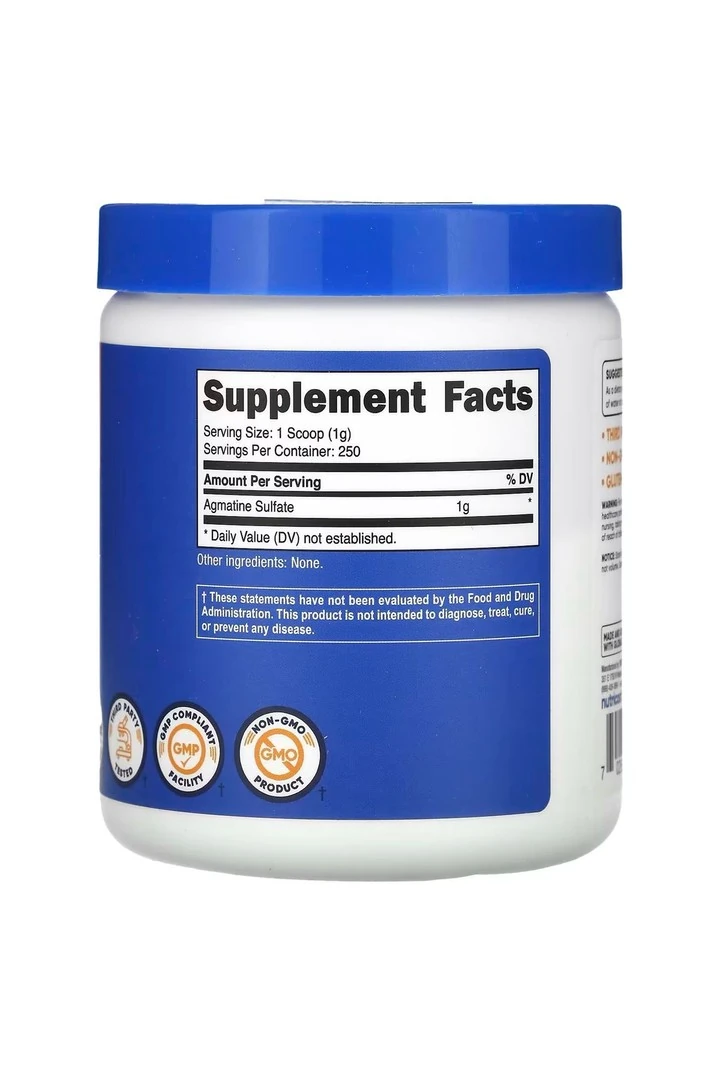 Nutricost, Agmatin Sülfat, 1 Gr. 250 Kapsül Servis