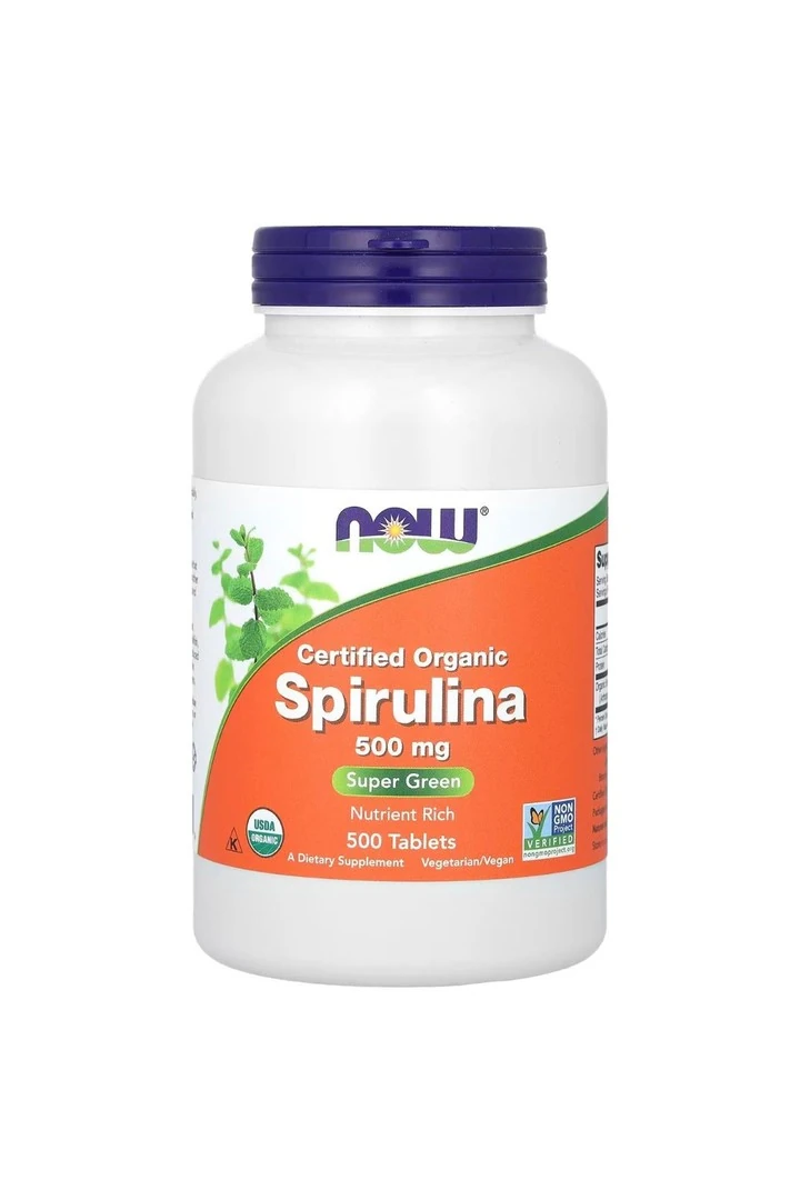 Now Foods Certified Ornagic Spirulina 500 Mg 200 Tablet