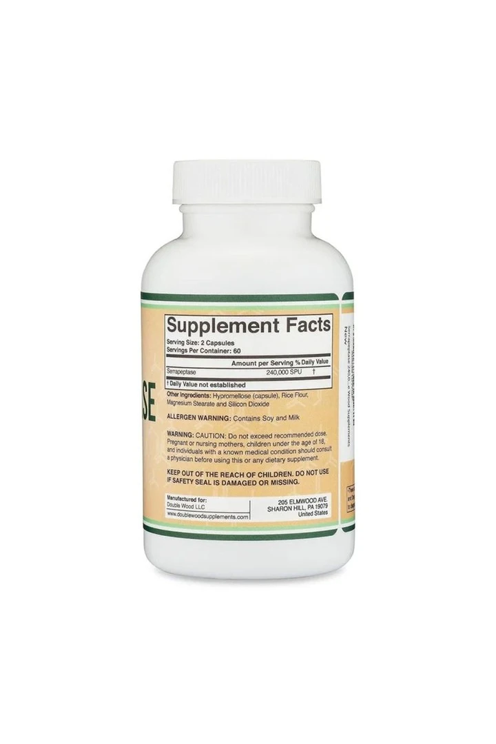 Serraptase 240,000 SPU 120 Veg. Kapsül.usa vers.