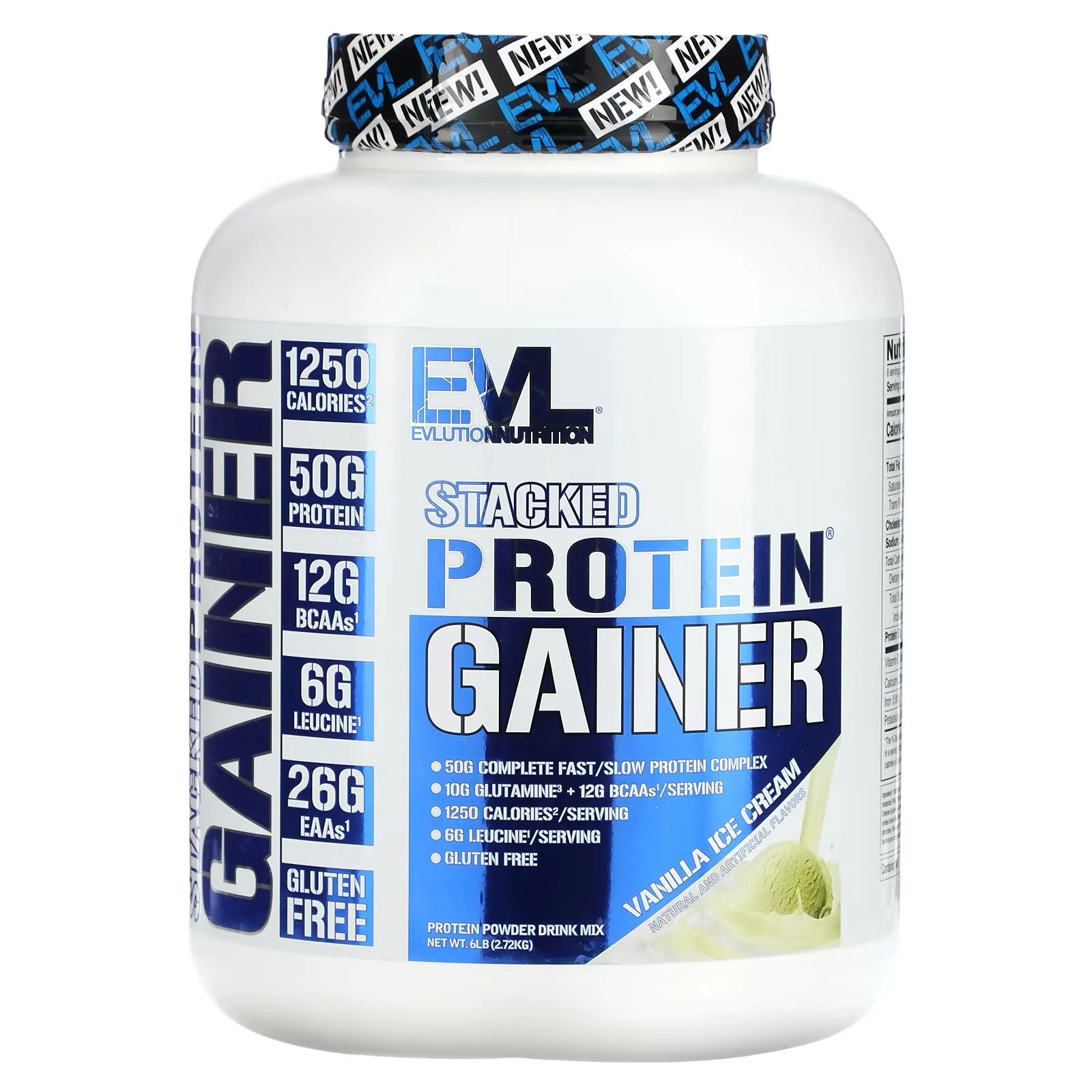 Stacked Protein Gainer Vanilla Ice Cream 2.72 KG