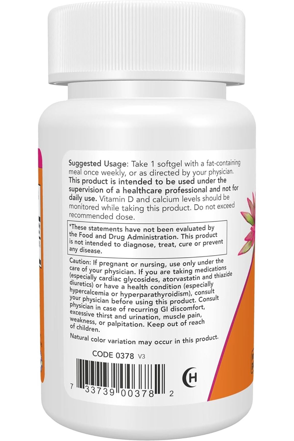 Now Foods Vitamin D3 Max Potency 50,000 IU 50 Softgels - İthal