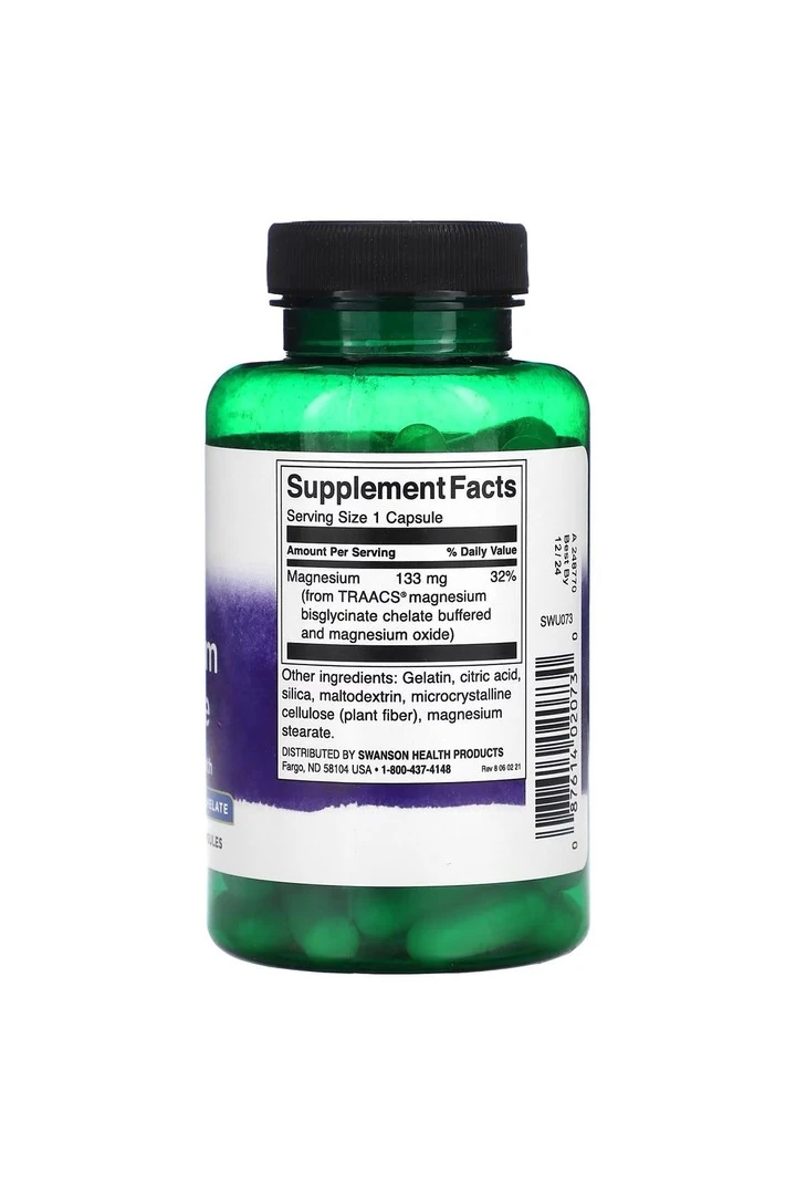 Albion, Magnezyum Glisinat, 133 mg, 90 Kapsül usa menşei.dmmedicine'den