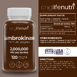 Lumbrokinase 2,000,000 LKU - 120 Veg. Kapsül