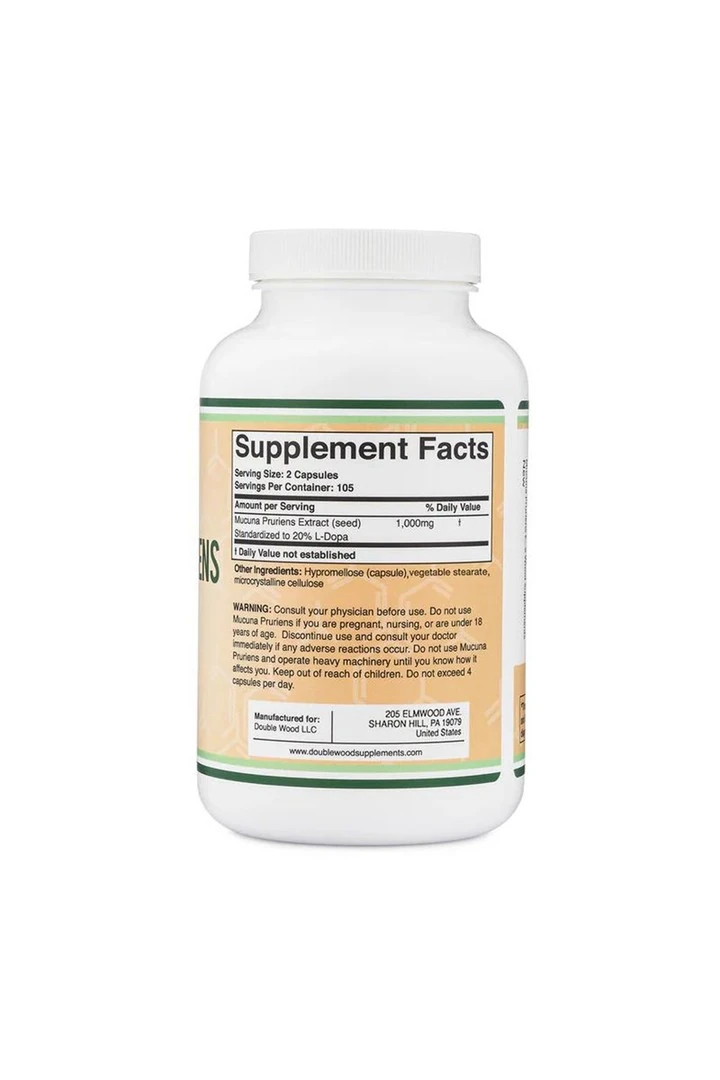 Mucuna Puriens Extract 1000mg 210 Veg. Kapsül.usa vers.