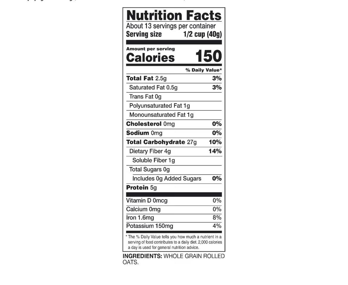 Happy Belly, Old Fashioned Oats, 18 Ounce Yulaf