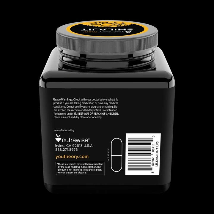 Men's Shilajit - 250 mg Shilajit Capsules - Energy Supplement - Supports Stamina & Endurance* - Gluten, Dairy & Soy Free - 60 Veg