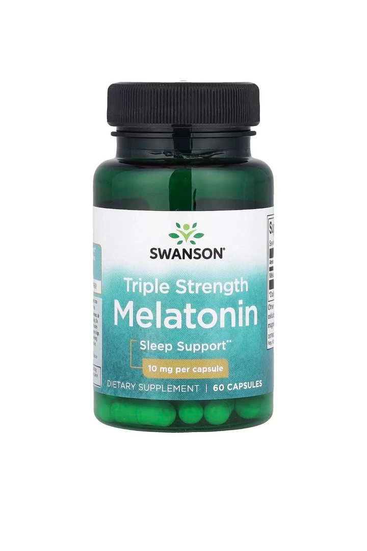 Swanson, Triple Strength Melatonin, 10 Mg, 60 Kapsül
