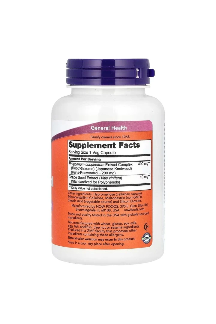 Resveratrol, 200 mg, 120 Veg Kapsül