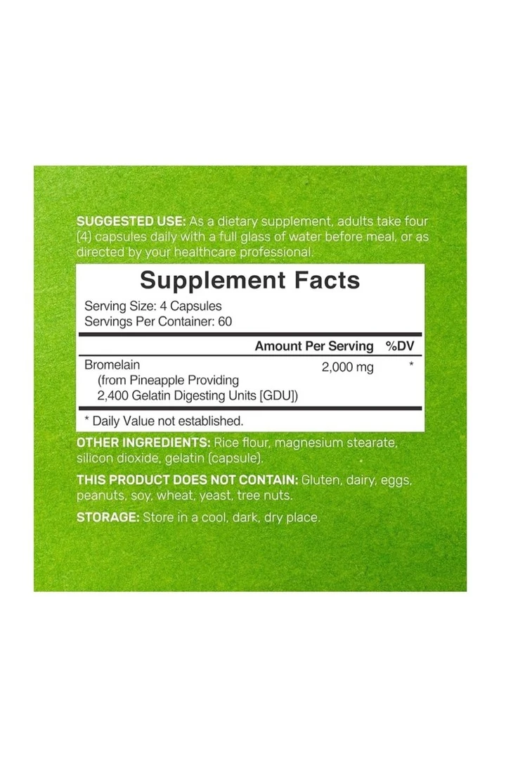 DEAL SUPPLEMENT Bromelain 2.000 Mg 240 Capsules