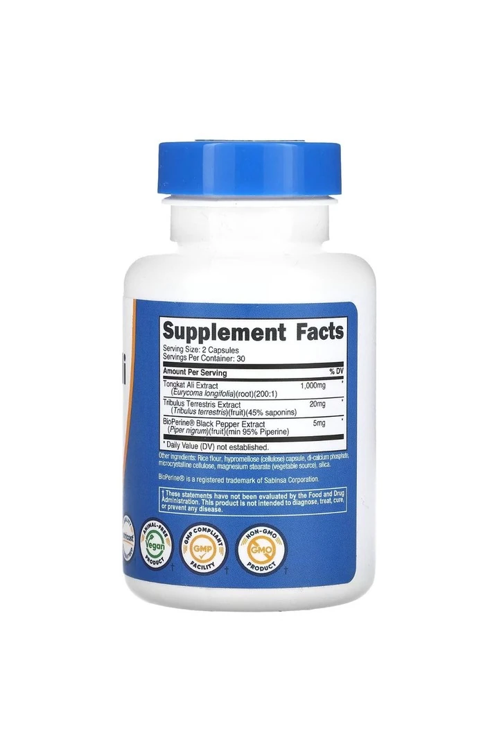 Nutricost Tongkat Ali, 200:1 Extract 1000 Mg 60 Kapsül