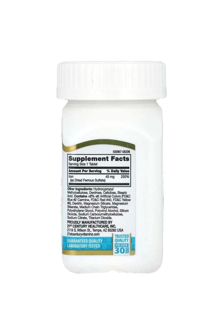 Slow Release İron -Yavaş Salınımlı Demir, Yüksek Etkili, 60 Tablet