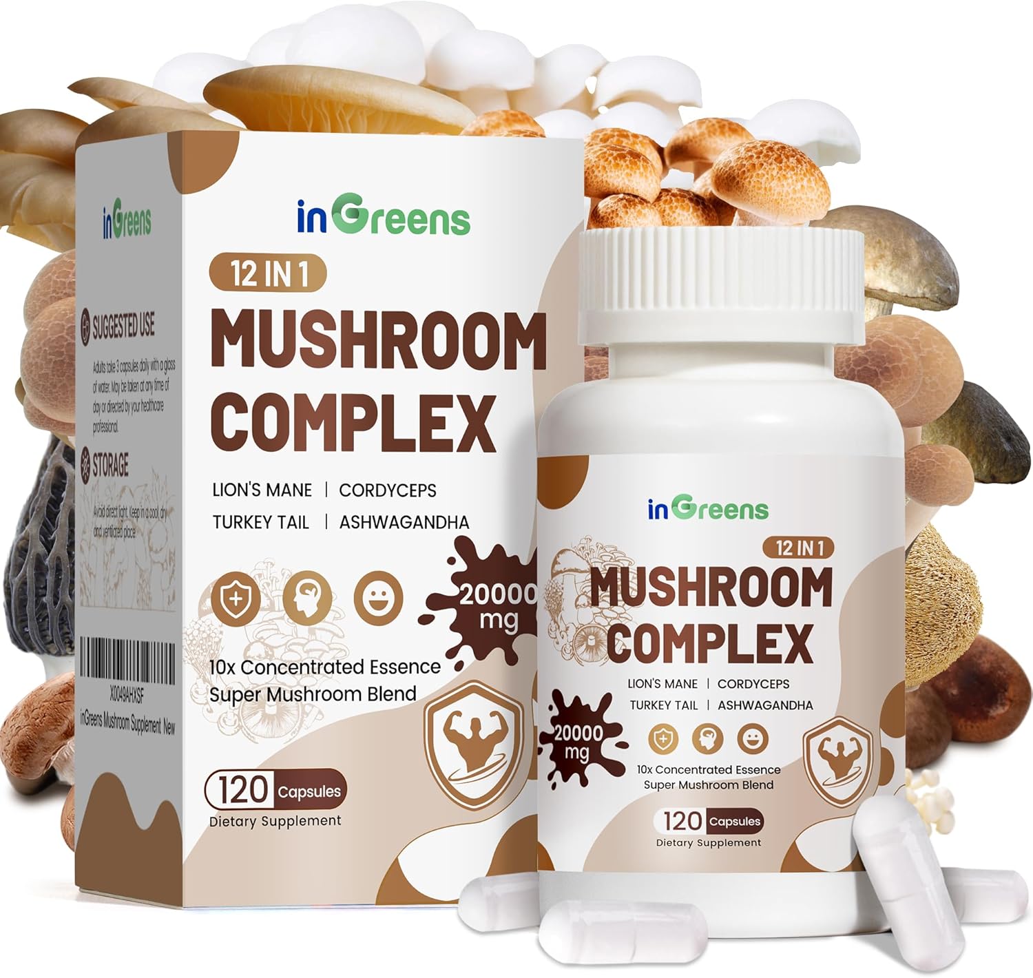 Mushroom Complex 12 in 1 20.000 mg 120 Kapsül