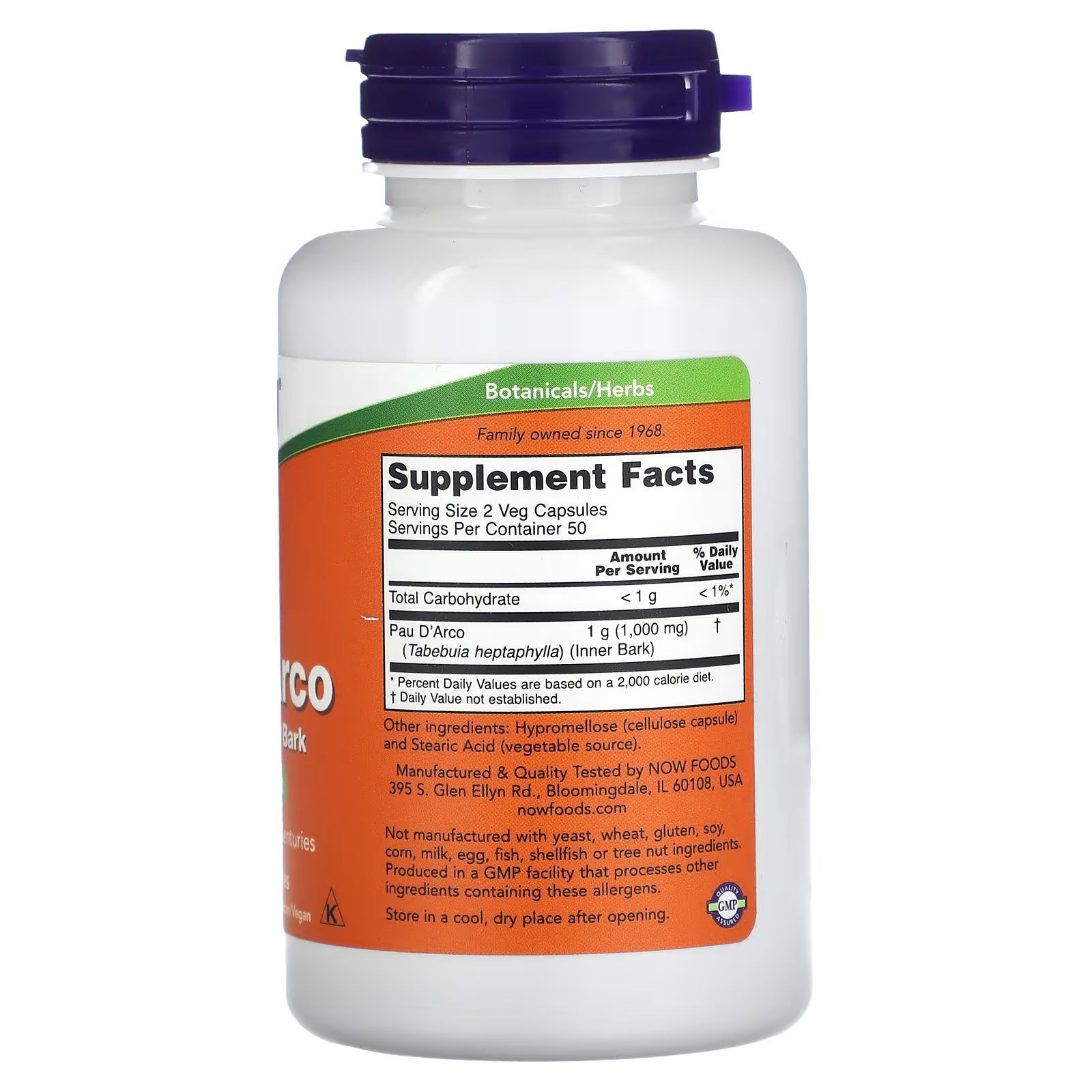 Pau D' Aeco 500 mg of ınner bark 100 veg kapsül