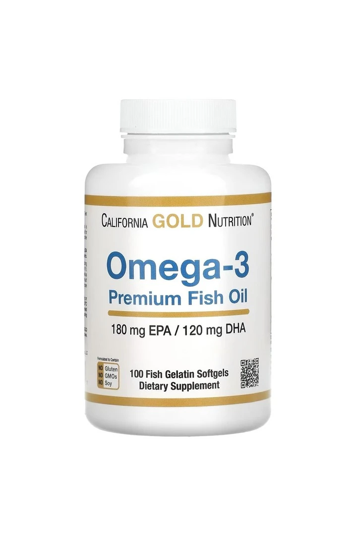 Omega-3 Premium Balık Yağı, 100 Balık Jelatinli Yumuşak Kapsül