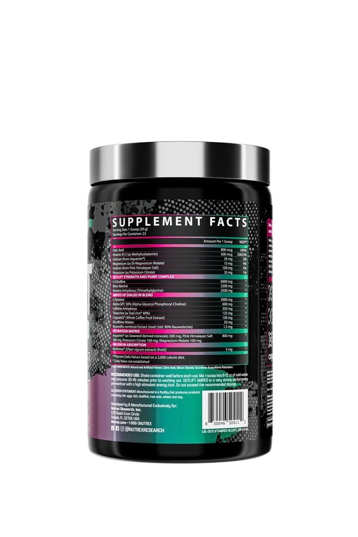 Outlift Amped 440.3 g (15.53 oz) 22 Servis.usa vers.Çilek-Karpuz