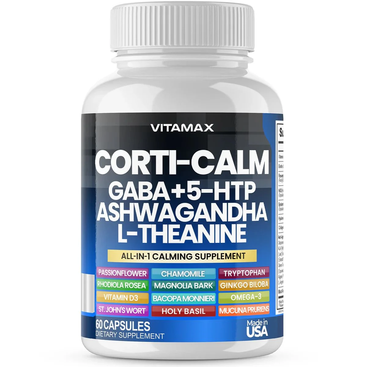 Corti Calm Gaba + 5-Htp Ash. L-Theanine 60 Kapsül