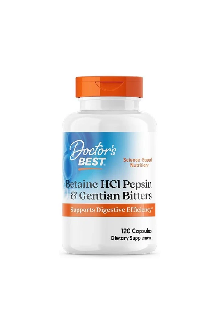 Betai.nee HCL Pepsin & Gentian Bitters, 120 Kapsül.usa versiyon.dmmedicine'den