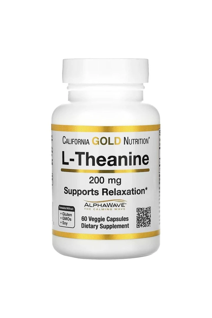 L-Theanine, AlphaWave Katkılı, 200 mg, 60 Bitkisel Kapsül