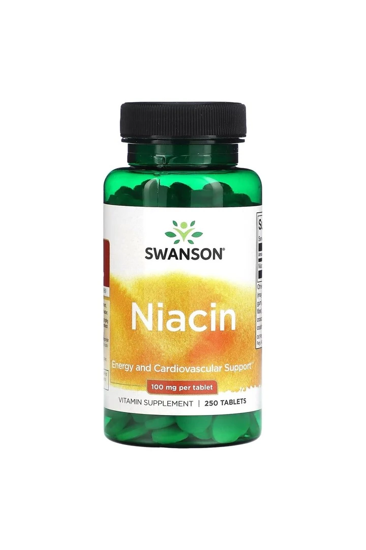 Niacin, 100 mg, 250 Tablet.usa menşei.dmmedicine'den