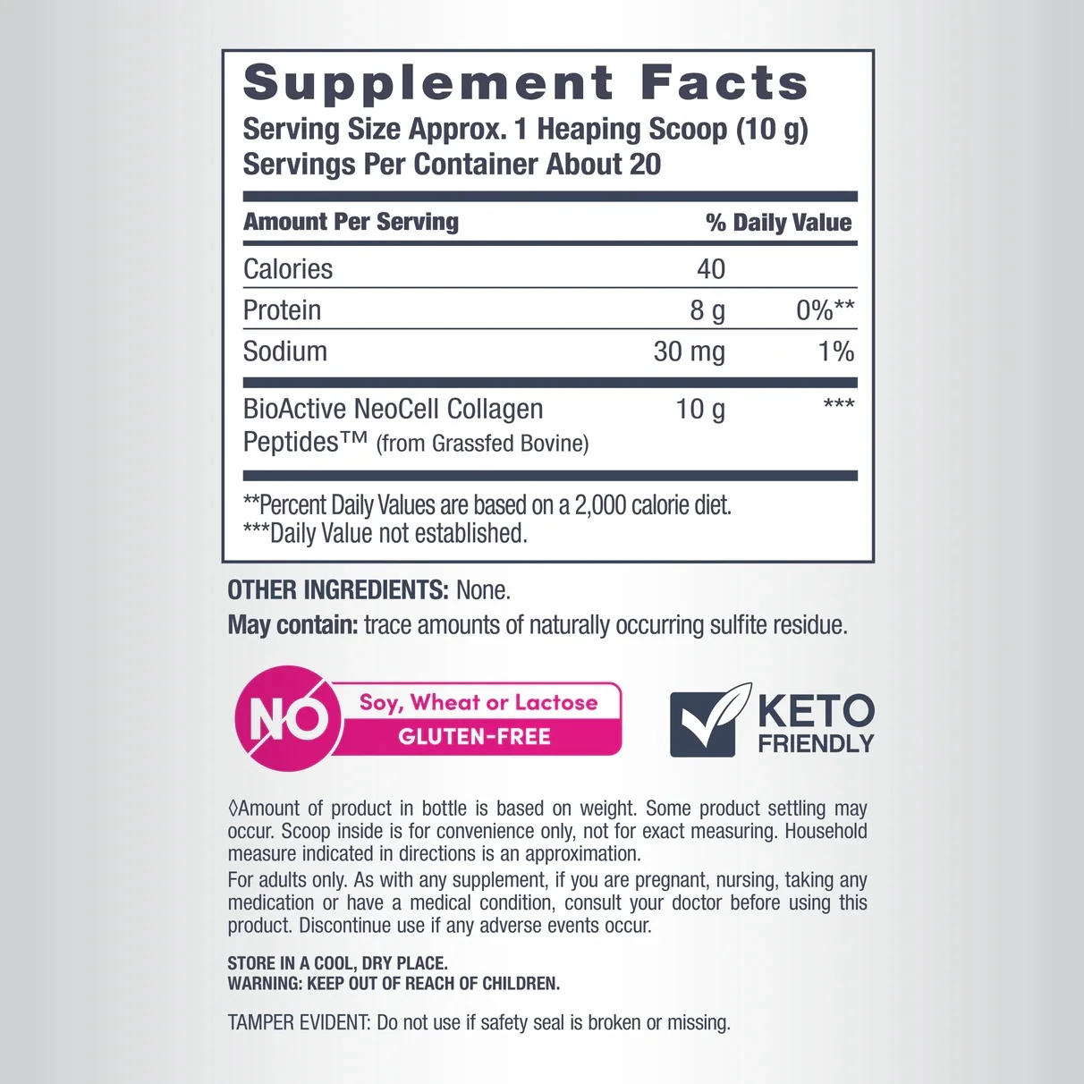 Grassfed Collagen Peptides, 7 oz (200 g) Powder