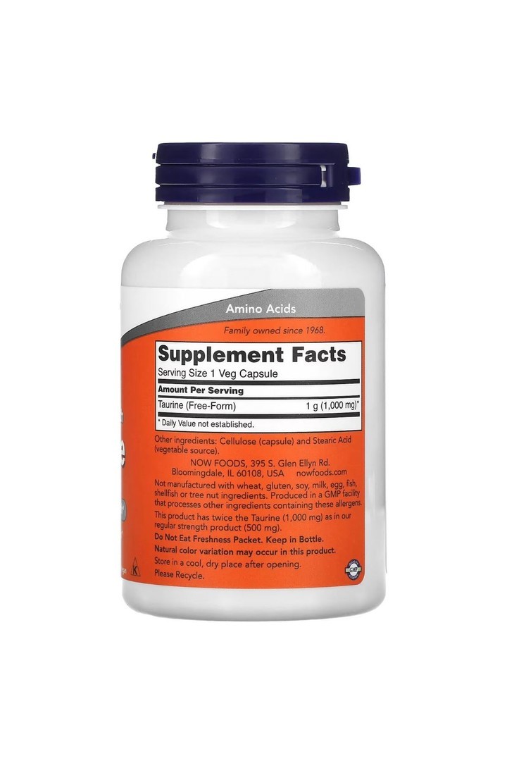 Now Foods Taurine 1000 Mg 100 Veg Kapsül