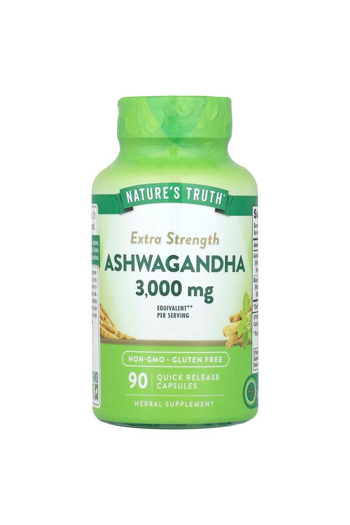 Ashwagandha, Ekstra Güçlü, 3.000 mg, 90 Hızlı Salımlı Kapsül (Kapsül başına 1.500 mg)